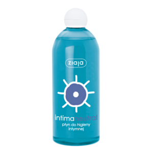 Turquoise bottle of Ziaja Intima Neutral Intimate Hygiene Wash, featuring a balanced formula designed for sensitive skin, suitable for daily use.