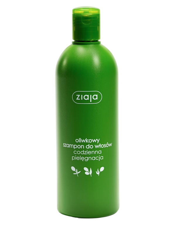 Ziaja Olive Oil Shampoo 400ml bottle - nourishing daily care for all hair types with olive oil and provitamin B5