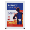 Packaging of the Perfect Plast+ Ginger Forte Heating Patch, displaying product branding with a visual of a figure experiencing back pain.